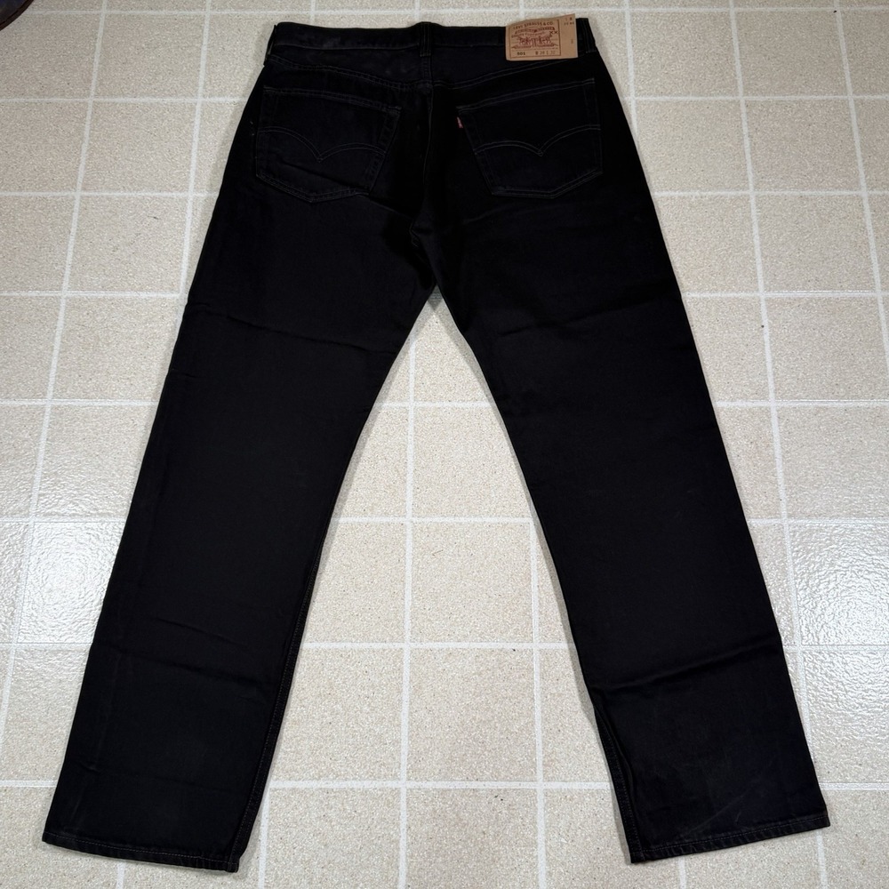 Levi's 501 Jeans Mens 36x33 Black Vintage Made in USA Button Fly Straight Leg